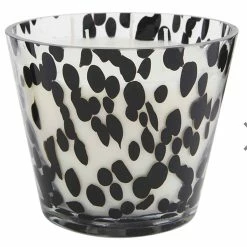 Turquoise Door Tomball BLACK SCATTERED DOT CANDLE