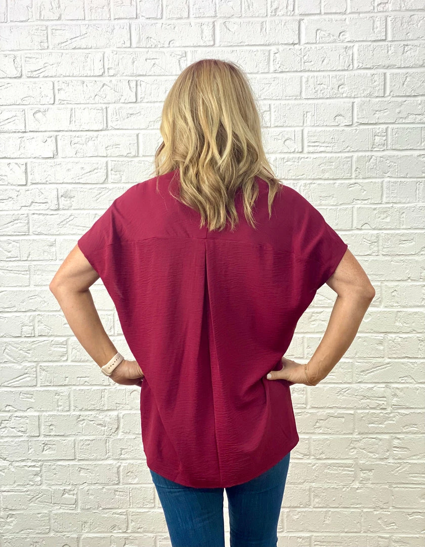 Hot Sale โจ Turquoise Door Tomball ANNABELLE TOP-BURGUNDY What's New ๐คฉ 4 Turquoise Door Tomball ANNABELLE TOP-BURGUNDY What's New