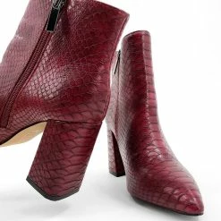 Turquoise Door Tomball VERONICA BOOTIE-WINE SNAKE