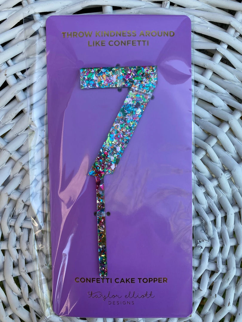 Discount ⌛ Turquoise Door Tomball CONFETTI CAKE TOPPERS-7 ⌛ 3 Turquoise Door Tomball CONFETTI CAKE TOPPERS-7