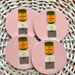 Turquoise Door Tomball CHAMPANGE COOLER COASTERS-SET OF 4 Fun Gift Ideas