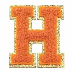 Turquoise Door Tomball H CHENILLE GLITTER LETTER PATCH
