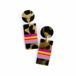 Turquoise Door Tomball DISCO RAINBOW CABANA EARRINGS