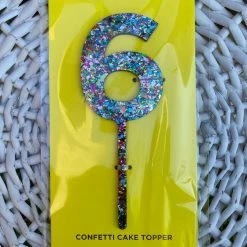 Turquoise Door Tomball CONFETTI CAKE TOPPERS-6 Fun Gift Ideas