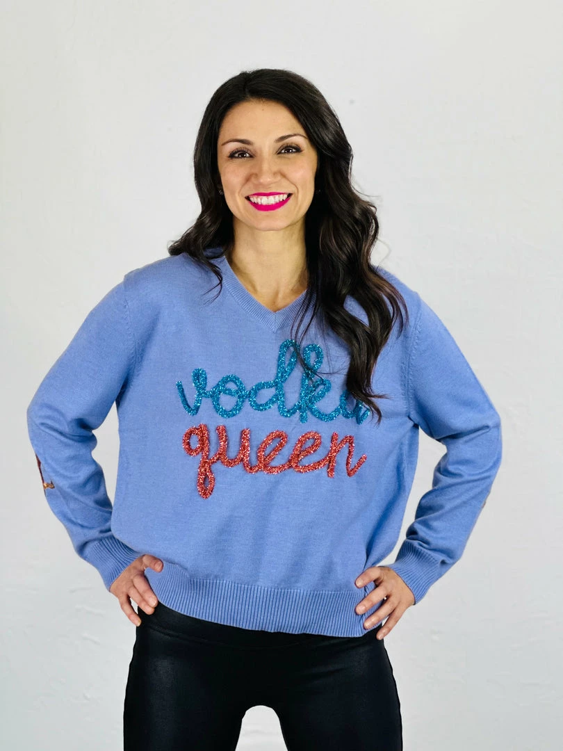 Cheap ⌛ Turquoise Door Tomball Tops VODKA QUEEN SWEATER ✨ 3 Turquoise Door Tomball Tops VODKA QUEEN SWEATER