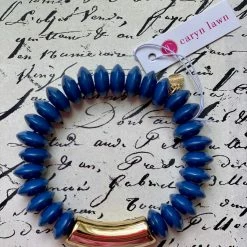 Turquoise Door Tomball PALM BEACH SPREE BRACELET-NAVY