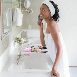 Turquoise Door Tomball RUFFLE SPA WRAP-WHITE