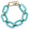 Turquoise Door Tomball LUCITE TEAL LINK BRACELET Jewelry