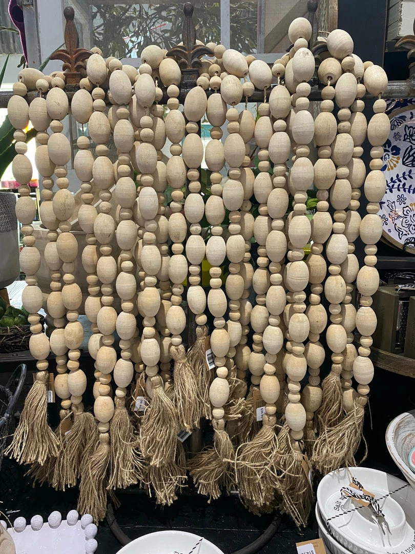 Discount 🥰 Turquoise Door Tomball MANGO WOOD BEAD GARLAND ⭐ 3 Turquoise Door Tomball MANGO WOOD BEAD GARLAND