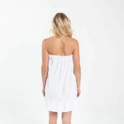 Turquoise Door Tomball RUFFLE SPA WRAP-WHITE